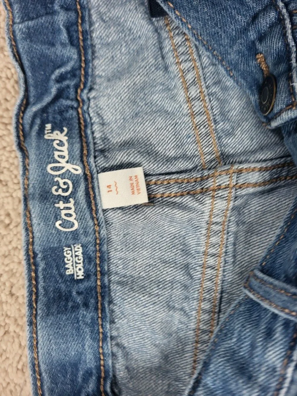 Classic Wide-Leg Kids Jeans - Blue